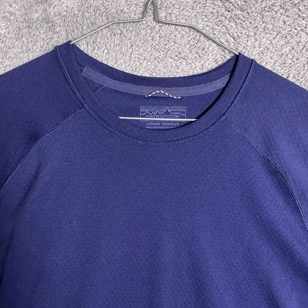 Patagonia Capilene Shirt Mens L Midweight Long Sleeve Crewneck Baselayer 44427